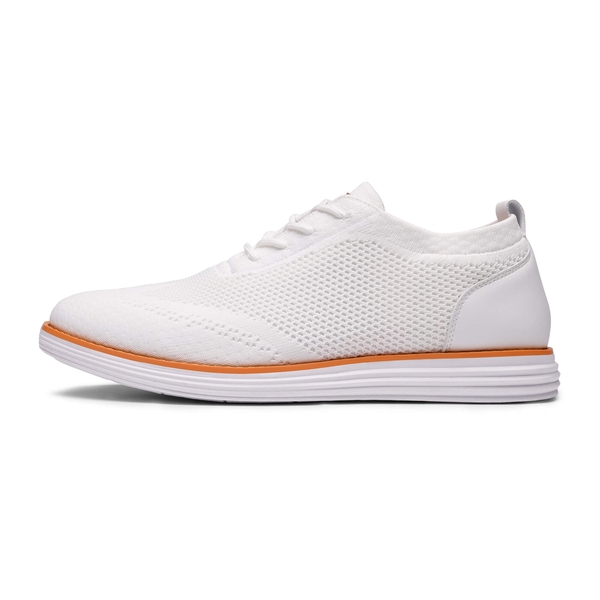 [KnitFlex Breeze+] Men's Breathable Mesh Oxford Sneakers - WHITE - 2
